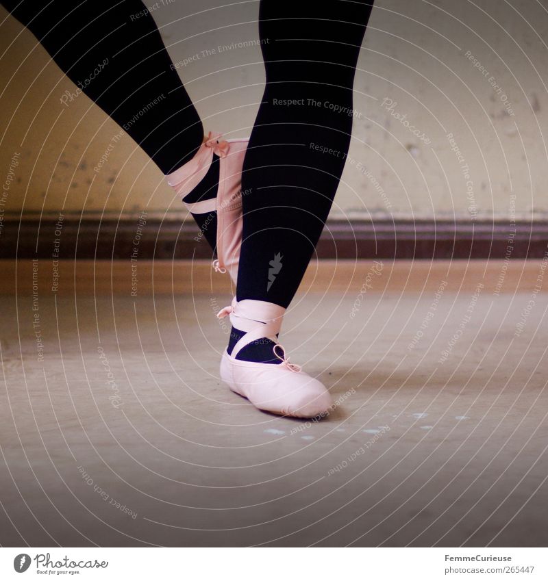Ballet VIII. Künstler Tanzen Tänzer Balletttänzer ästhetisch Bewegung Ballettschuhe rosa schwarz Strumpfhose Körperhaltung Gleichgewicht Sport-Training üben