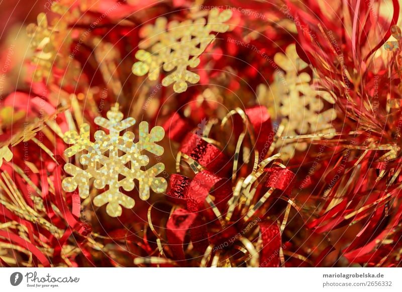 Christmas Dekoration / rot-gold Party Feste & Feiern Valentinstag Karneval Weihnachten & Advent Silvester u. Neujahr Geburtstag Papier Schleife Streifen Schnur