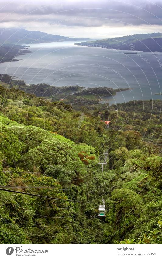 Arenalsee, Costa Rica Urwald tropisch Wald Straßenbahn Gondellift Sesselbahn See arenal Nebelwald Mittelamerika Karibik üppig (Wuchs) Äquator geschlossen