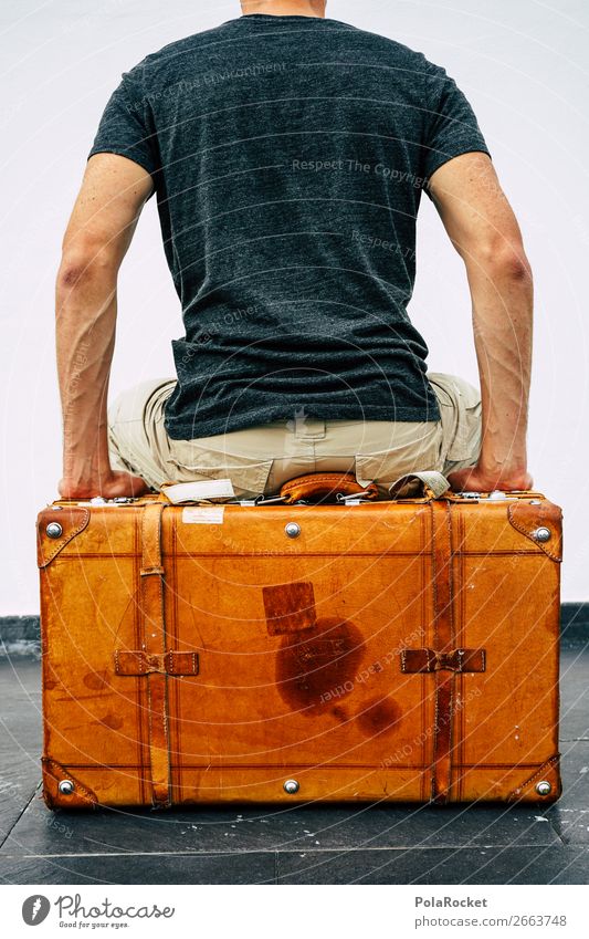 #AS# Ich packe meinen Koffer ... Leder fliegen Reisefotografie reisend Reisefieber urlaubsreif Trennung Behälter u. Gefäße Kofferraum Gepäck