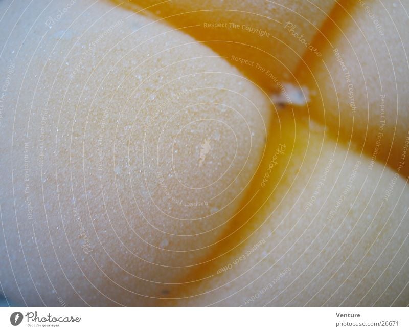 Paprika gefroren gelb kalt weiß rund Gemüse frieren Raureif Makroaufnahme Nahaufnahme Falte Detailaufnahme Bildausschnitt Anschnitt Minusgrade