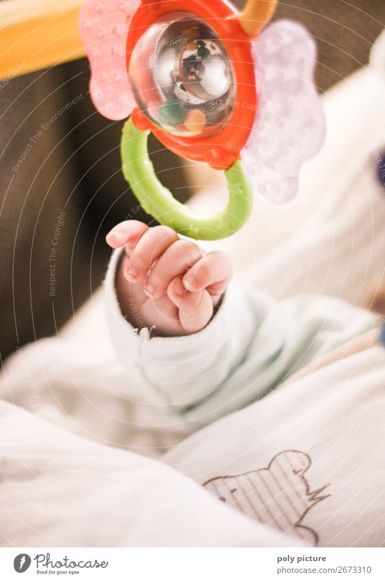Babyhand spielt mit Spielzeug Lifestyle harmonisch Wohlgefühl Sinnesorgane Erholung ruhig Freizeit & Hobby Spielen Kind Kleinkind Familie & Verwandtschaft