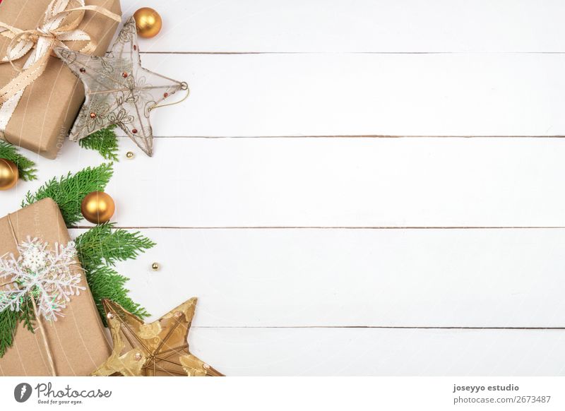 Weihnachten präsentiert kreatives Layout. Design Winter Dekoration & Verzierung Tisch Feste & Feiern Weihnachten & Advent Silvester u. Neujahr Baum Papier