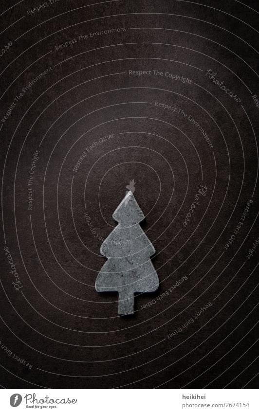 Weihnachtsbaum aus Stein Kunst Zeichen grau schwarz Design Postkarte Gruß Weihnachten & Advent Weihnachtsdekoration gestalten Tanne Dekoration & Verzierung
