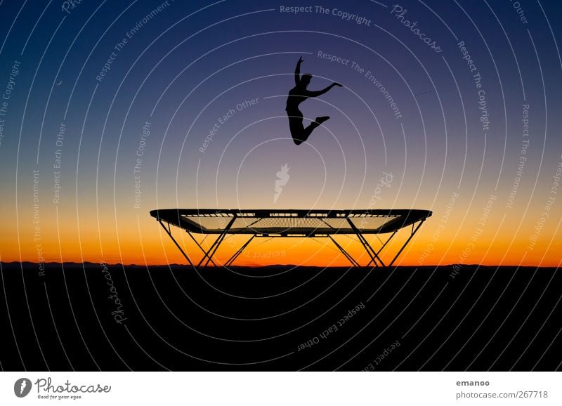 trampoline silhouette Lifestyle Stil Freude Gesundheit sportlich Freizeit & Hobby Ferien & Urlaub & Reisen Sommer Sport Fitness Sport-Training Sportler Mensch