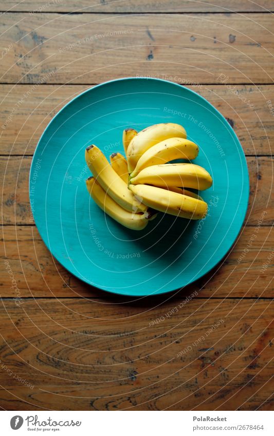 #AS# Bananaaaaaa Lebensmittel Essen Tisch Holz gelb Banane Bananenschale Frucht Gesunde Ernährung viele blau gemütlich Bewusstsein ästhetisch altehrwürdig