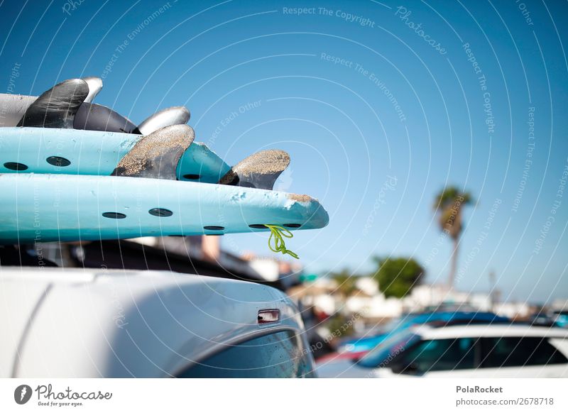 #AS# Kaffee-Pause Kunst Kunstwerk ästhetisch Surfen Surfer Surfbrett Surfschule Ferien & Urlaub & Reisen Urlaubsstimmung blau Sommer Strand Ausflug Fernweh
