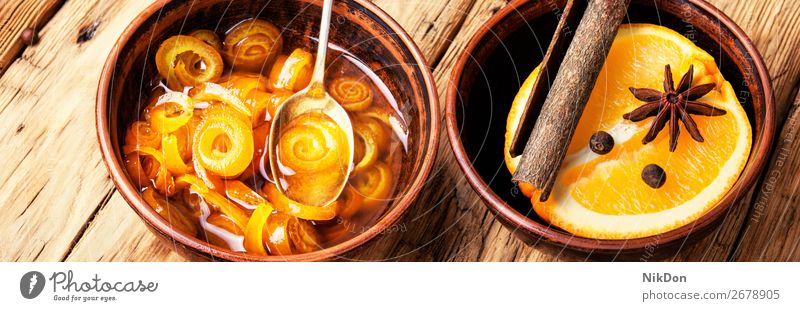 Köstliche Orangenkonfitüre-Marmelade Frucht orange Glas Lebensmittel süß Konfiture Götterspeise selbstgemacht bewahren Zitrusfrüchte Dessert Kandierte Früchte