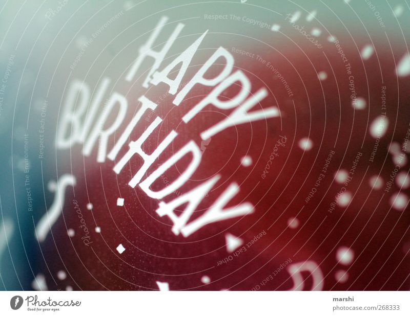 Alles Gute... Zeichen Schriftzeichen rot Happy Birthday Geburtstag Logo retro Retro-Farben Luftballon Symbole & Metaphern Farbfoto Nahaufnahme Detailaufnahme