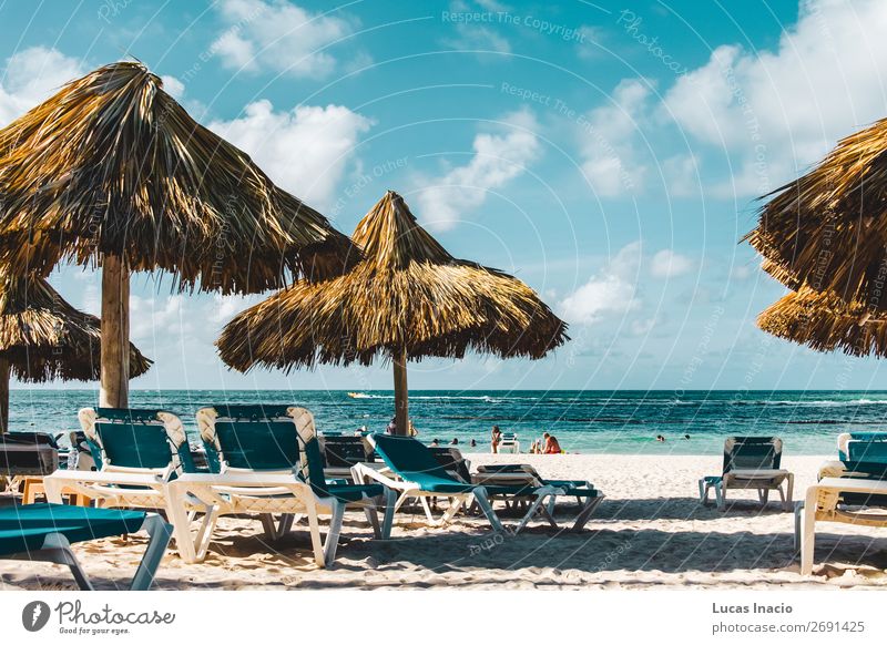 Bavaro Strände in Punta Cana, Dominikanische Republik Erholung Spa Ferien & Urlaub & Reisen Tourismus Sommer Strand Meer Insel Umwelt Natur Sand Küste Gebäude