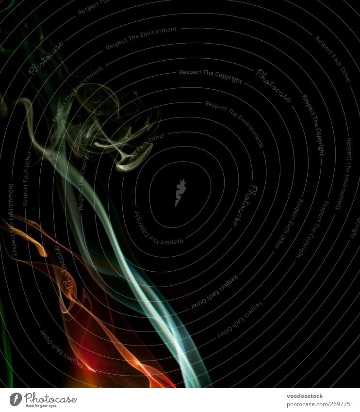 Rauchpfeifen Luft Nebel Wellen Wege & Pfade grün rot Farbe Surrealismus filigran dynamisch Einfluss ätherisch fließen Formular Dämpfe zierlich strohig Licht