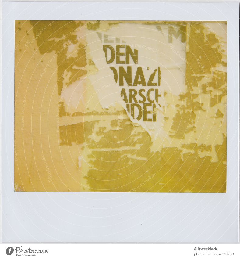 Nazi Arsch Kunst Zettel Schriftzeichen einzigartig kaputt trashig Stadt Ärger Feindseligkeit ästhetisch Stil Plakat Poster Wand Flugblatt Faschist