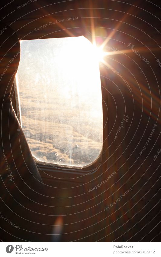 #AS# nice flight Luftverkehr Begeisterung fliegen Wolken Sonnenstrahlen Flugzeugfenster Flugzeugausblick Aussicht über den Wolken Ferien & Urlaub & Reisen