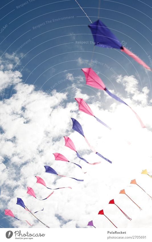 #AS# Luftspiele Kunst ästhetisch Himmel Drache Spielen Kindheit Kindheitserinnerung fliegen mehrfarbig Windspiel Lenkdrachen Feste & Feiern Musikfestival