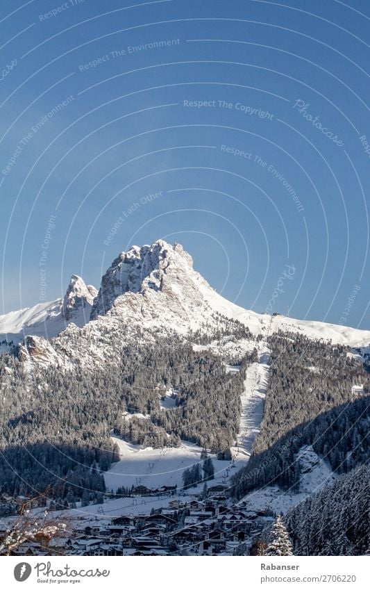 Die Cirspitzen in den Dolomiten Natur Landschaft Himmel Wolkenloser Himmel Winter Wetter Schönes Wetter Schnee Alpen Berge u. Gebirge Gipfel