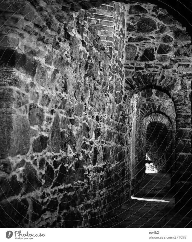 Straße der Romanik Kirche Mauer Wand Bogen Sehenswürdigkeit alt dunkel einfach fest historisch Sicherheit ruhig sparsam demütig ästhetisch Ewigkeit Ordnung