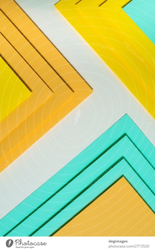 Buntes Polygonpapier-Design. Pastelltöne geometrisch Tapete Kunst Papier Streifen retro blau gelb grün rosa Farbe Hintergrund graphisch ine farbenfroh