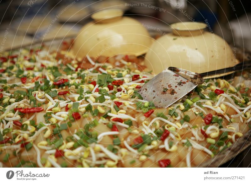 wenn der Magen knurrt... II Lebensmittel Gemüse Kräuter & Gewürze Chili Sojabohne Kartoffeln Ernährung Mittagessen Büffet Brunch Asiatische Küche Geschirr