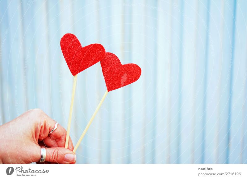 Schöner Hintergrund zum Valentinstag-Thema Stil Design schön Gesundheit Leben Feste & Feiern Familie & Verwandtschaft Paar Herz Liebe rot Gefühle Akzeptanz