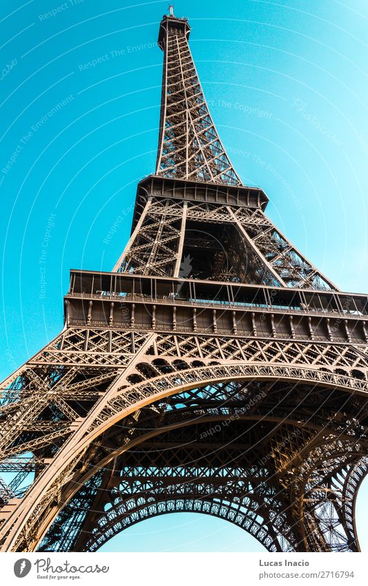 Eiffelturm in Paris, Frankreich Ferien & Urlaub & Reisen Tourismus Ausflug Sightseeing Städtereise Sommer Umwelt Natur Landschaft Himmel Herbst Skyline Gebäude