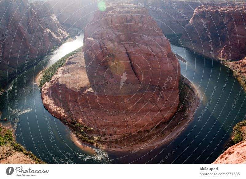 Hufeisenbiegung, Arizona Ferien & Urlaub & Reisen Tourismus Abenteuer Natur Landschaft Wasser Frühling Schönes Wetter Hügel Felsen Schlucht Grand Canyon