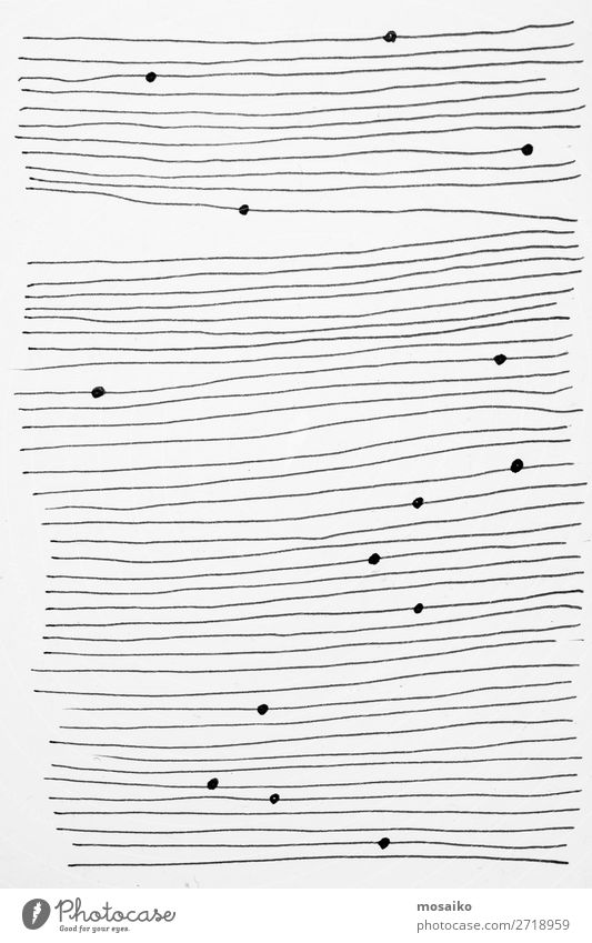 Linien und Punkte - schwarz weiß Lifestyle elegant Stil Design Kunst zeichnen gewissenhaft Gelassenheit geduldig Punktmuster Punktesammler Gleichgewicht