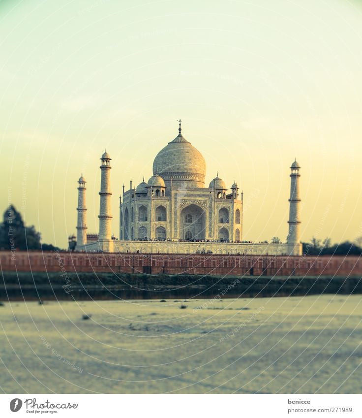 Taj Mahal Indien Sehenswürdigkeit Ferien & Urlaub & Reisen Reisefotografie Sightseeing Tourismus Asien Tourist Gebäude Architektur historisch alt Menschenleer