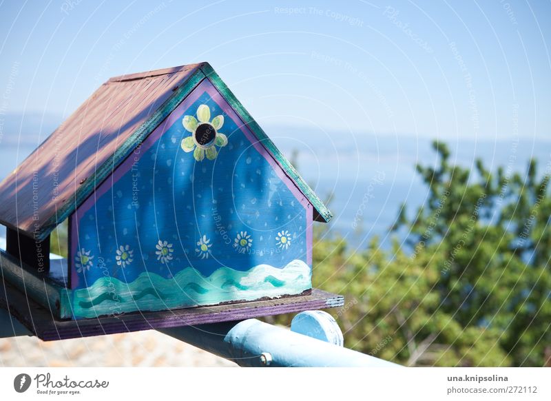 ferienhaus mit meerblick Design Ferien & Urlaub & Reisen Sommer Meer Haus Vogel Holz Ornament eckig Fröhlichkeit klein Idylle Natur Futterhäuschen Kroatien