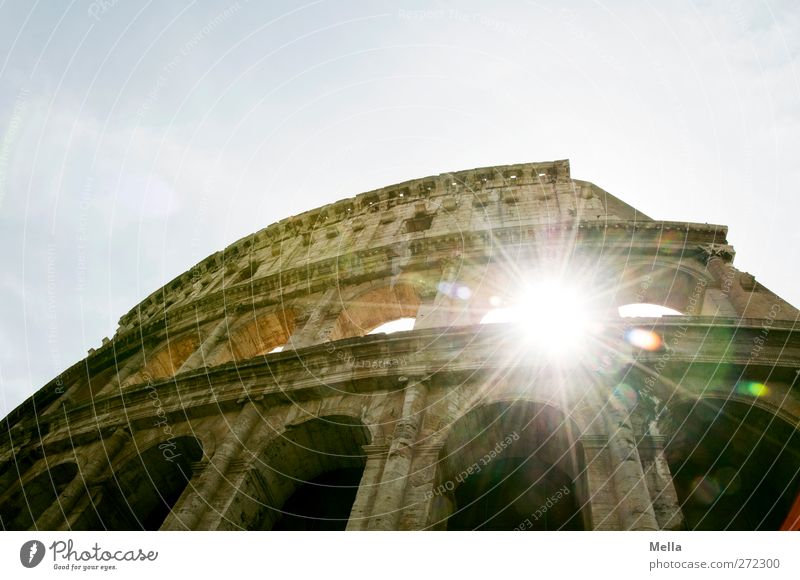 Der Koloss Ferien & Urlaub & Reisen Tourismus Sightseeing Städtereise Architektur Kultur Rom Italien Europa Stadt Hauptstadt Menschenleer Ruine Bauwerk