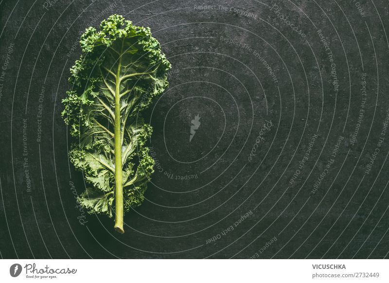 Grünkohl Blatt Lebensmittel Gemüse Ernährung Bioprodukte Vegetarische Ernährung Diät Stil Design Gesundheit Gesunde Ernährung Tisch Restaurant Natur