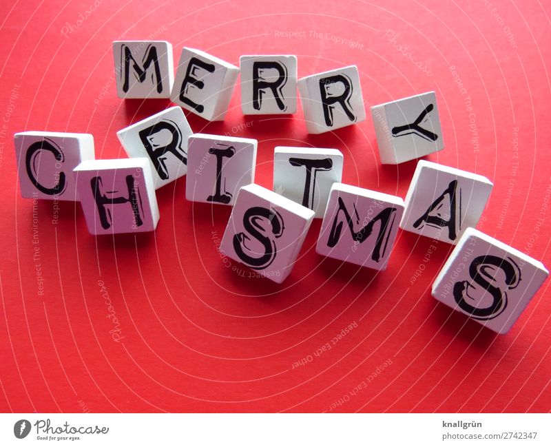 Merry Christmas Weihnachten & Advent Frohe Weihnachten Feste und Feiern Tradition Feiertage Winter Festtage Feste & Feiern Buchstaben Wort Satz Text Letter