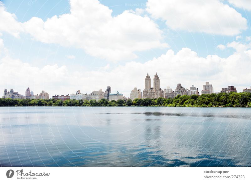 Jacqueline Kennedy Onassis Reservoirs Wasser Stausee Central Park Stausee New York City Stadt Tag Sommer