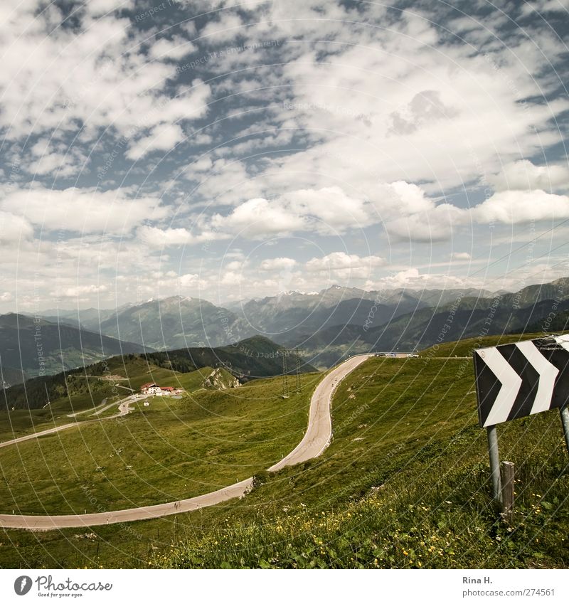 Passo di Monte Giovo Ferien & Urlaub & Reisen Ausflug Umwelt Natur Landschaft Himmel Wolken Horizont Sommer Schönes Wetter Wiese Berge u. Gebirge Südtirol