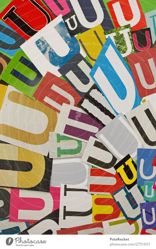 #A# UUUUU Kunst Kunstwerk ästhetisch gestalten Design illustrieren Kreativität viele Buchstaben Buchstabensuppe Typographie Farbfoto mehrfarbig Innenaufnahme