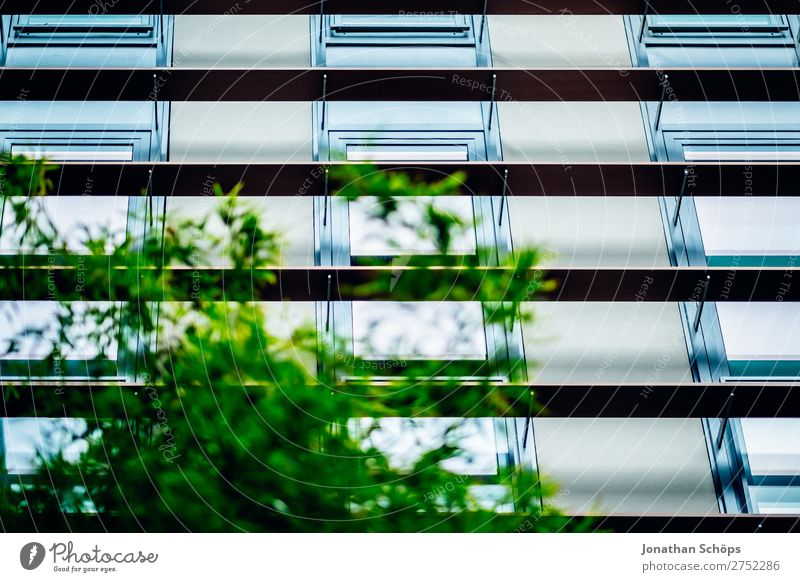 moderne urbane Business Architektur Stil Garten Büro Börse Unternehmen Pflanze Baum Blatt grün Bauhaus Bürogebäude Kohlendioxid Hintergrundbild geschmackvoll