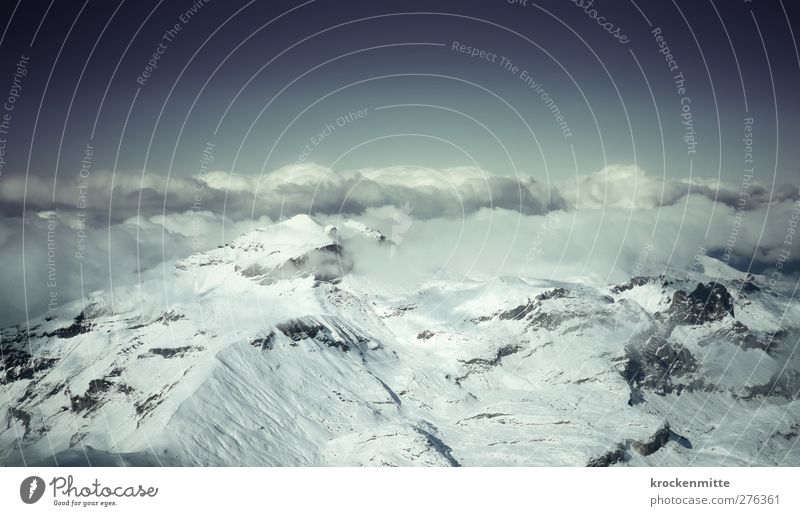 Blofelds Schlafzimmeraussicht Natur Landschaft Himmel Wolken Winter Schnee Felsen Alpen Berge u. Gebirge Gipfel Schneebedeckte Gipfel wandern blau Schweiz