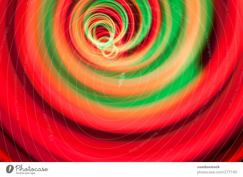 Rot-grüner Spiraltunnel clubbing fantastisch Unendlichkeit hell rot Macht Tatkraft Farbe Geschwindigkeit Surrealismus Zukunft Spirale Wirbel Kurve Hintergrund