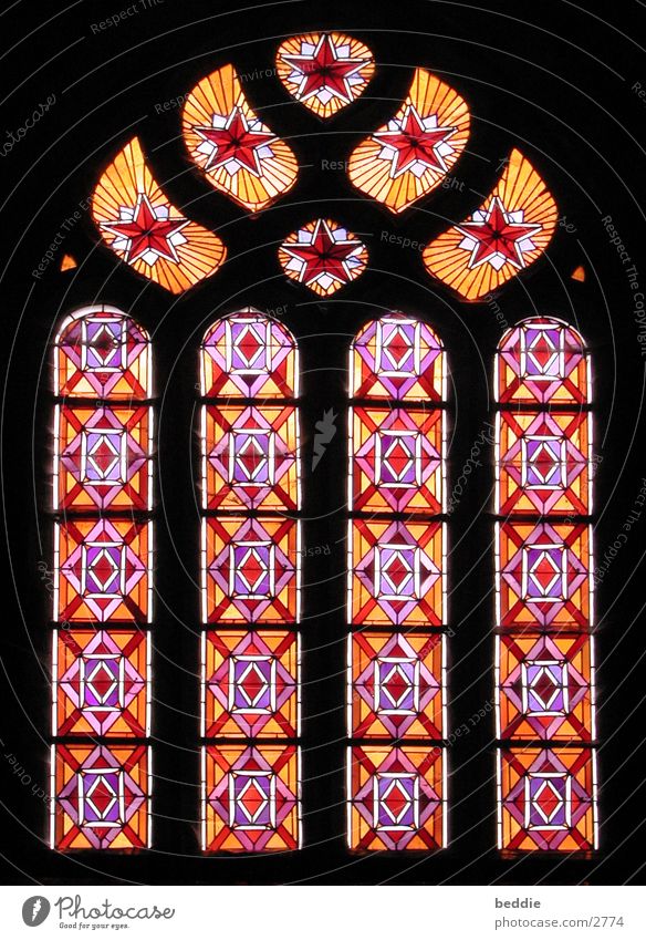 Kirchenfenster Bretagne Gotik Licht Glas Pont-Croix alt Farbe Architektur