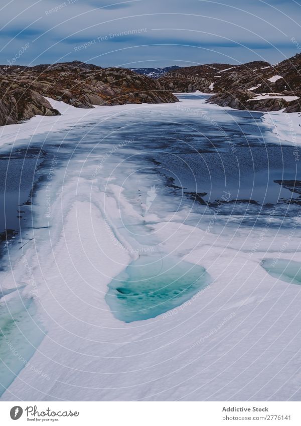 Landschaft der Berge und Gletscher Berge u. Gebirge Eis Riss Arktis durchsichtig Wasser Meer Strukturen & Formen abstrakt eisig kalt Natur Frost Muster Winter