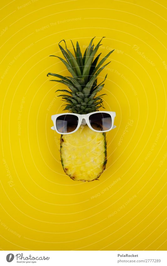 #A# AnaGelb Kunst ästhetisch Ananas Ananasblätter Ananasplantage Brille Schutzbrille Sonnenbrille Coolness Comic Freude spaßig Spaßvogel Spaßgesellschaft gelb