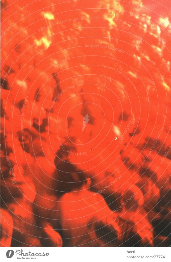 menschenmeer Farbfoto Innenaufnahme Luftaufnahme Experiment abstrakt Nacht Kunstlicht Unschärfe Vogelperspektive Rückansicht Wegsehen Freude Nachtleben Party