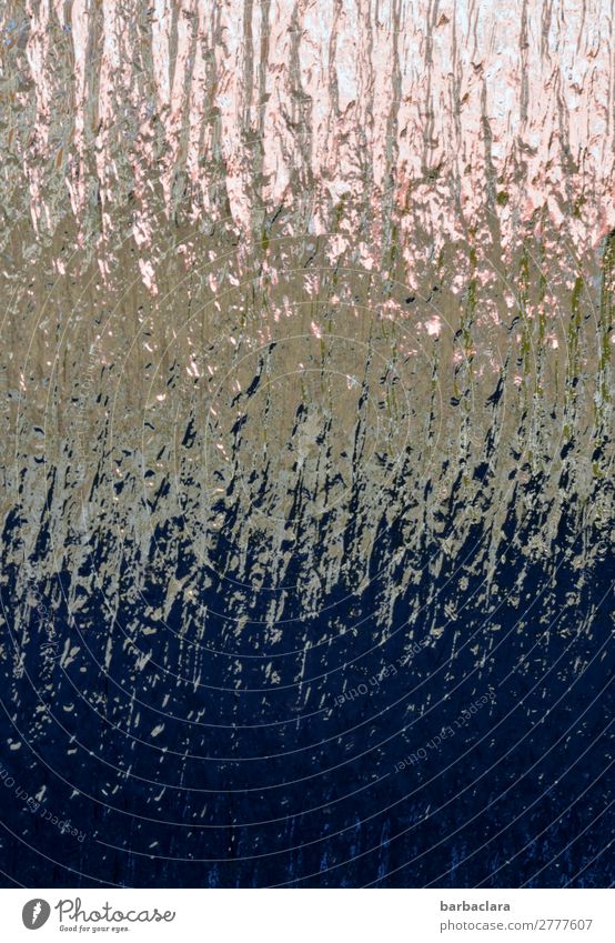 nebulös | hinter Glas Fenster Tür leuchten bizarr Farbe Kunst Sinnesorgane Umwelt Farbfoto Innenaufnahme Detailaufnahme Experiment abstrakt Muster