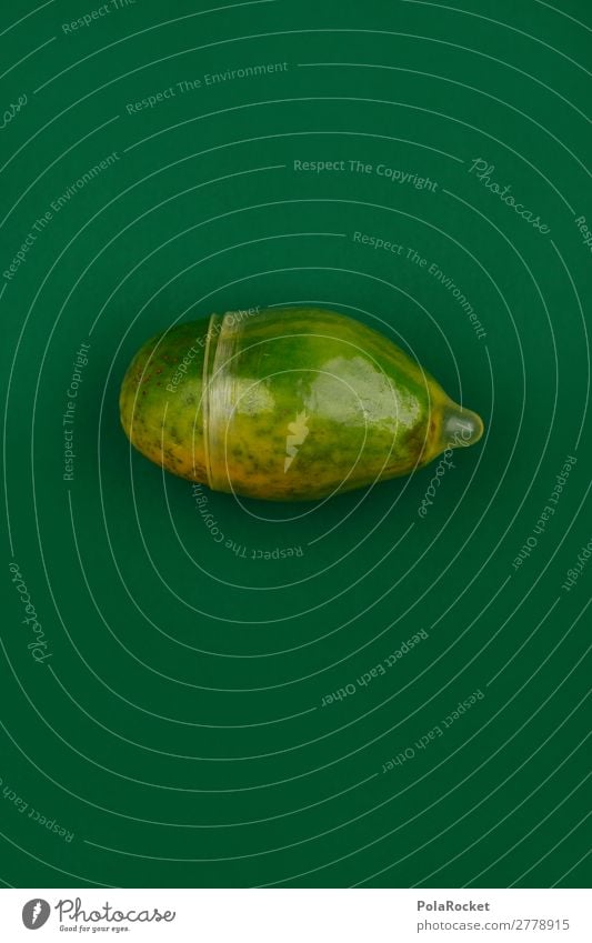 #A# Der Papaya-Willi Lebensmittel Ernährung ästhetisch Südfrüchte Kondom Verhütungsmittel Familienplanung Symbole & Metaphern Sex Sexualität Sexpraktiken