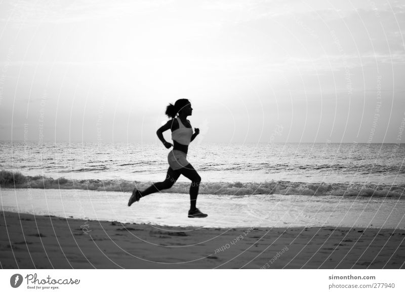 jogging schön Körper Gesundheit sportlich Fitness Leben Freizeit & Hobby Ferien & Urlaub & Reisen Ferne Freiheit Sommer Sommerurlaub Sonne Strand Meer Insel