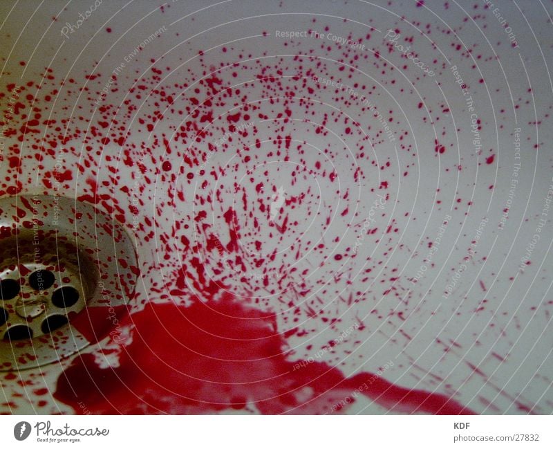 Blutvergießen brutal rot Fototechnik Abfluss KDF