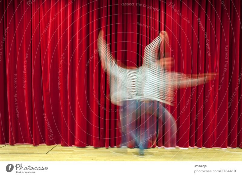 Zerreißen Entertainment Party Veranstaltung Musik Tanzen Mensch Mann Erwachsene 1 Bühne Tänzer Show Vorhang außergewöhnlich rot Hemmungslosigkeit Identität