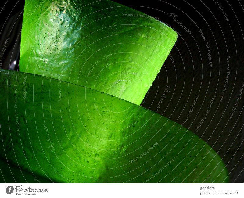 fresh Lampe Licht Lampenschirm grün schimmern antik Makroaufnahme Nahaufnahme ´schwarz Glas Regenschirm Detailaufnahme blasen Blase antikglas
