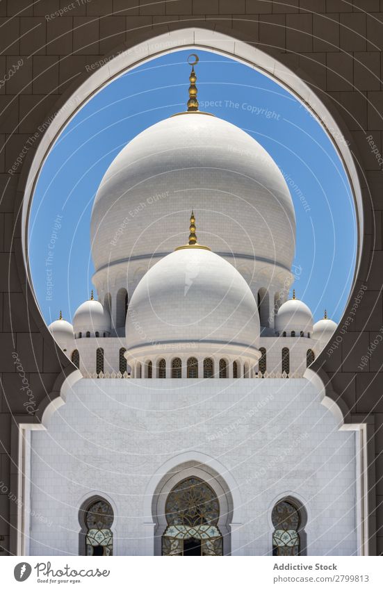 Bögen des schönen arabischen Palastes Felsbogen Architektur Kultur Wahrzeichen Gebäude islamisch Ferien & Urlaub & Reisen Vereinigte Arabische Emirate Tourismus