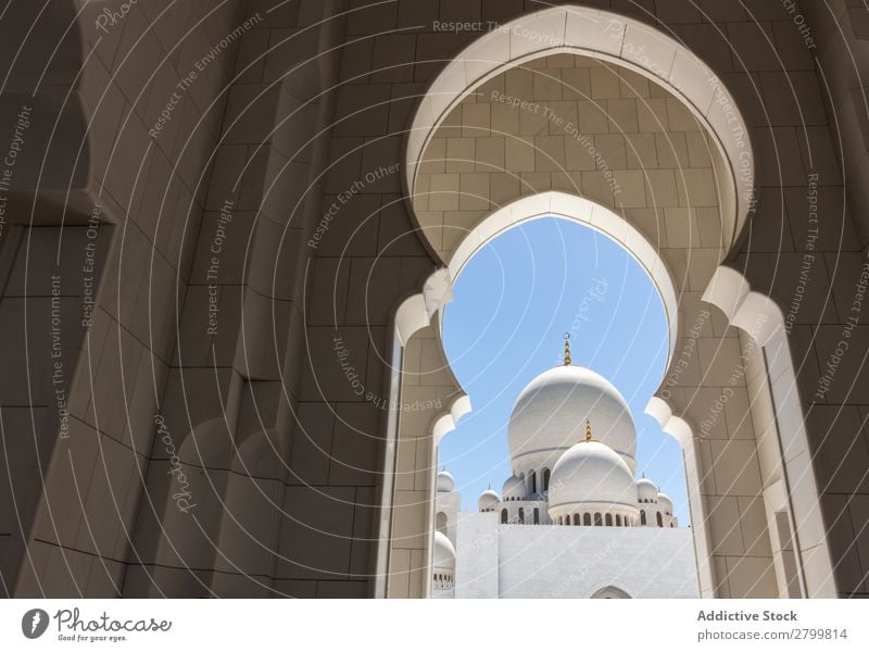 Bögen des schönen arabischen Palastes Felsbogen Architektur Kultur Wahrzeichen Gebäude islamisch Ferien & Urlaub & Reisen Vereinigte Arabische Emirate Tourismus