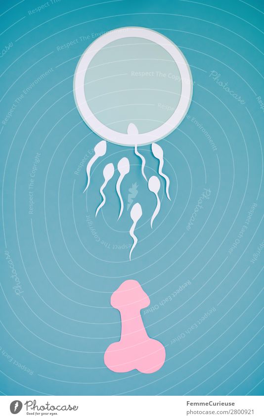Reproduction - symbol picture for fertilization Zeichen Sex Sexualität Eizelle Spermien Fertilisation Penis Fortpflanzung Symbole & Metaphern